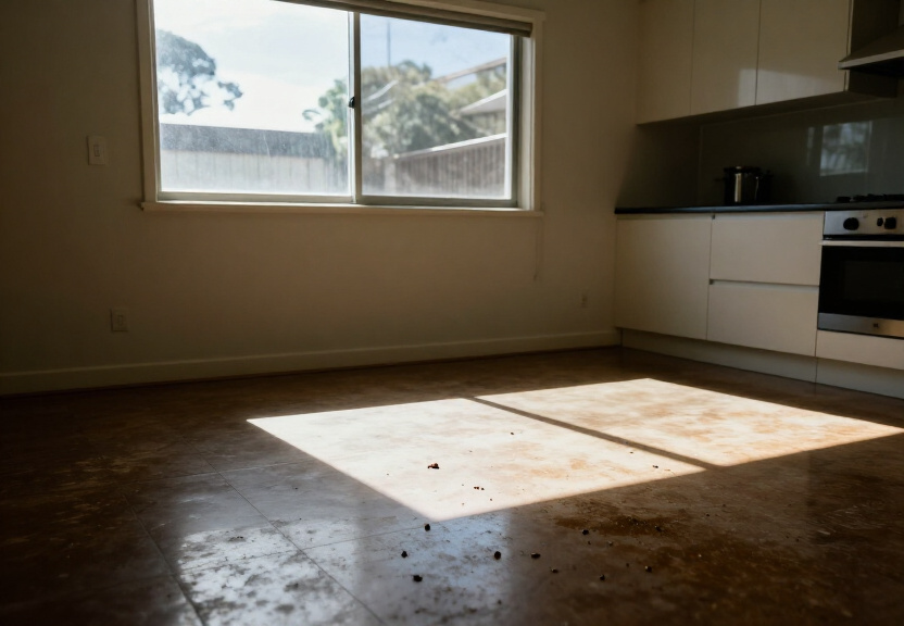 Rodent droppings and gnaw marks in a Croydon Park kitchen cupboard
